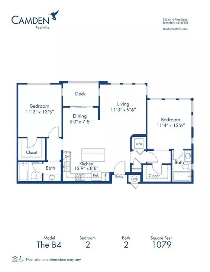 2 Beds • 2 Bath 2093 floor plan