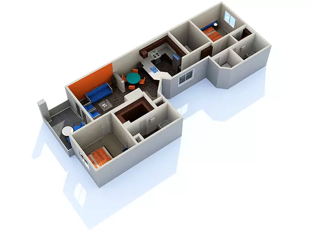 2 Beds • 2 Bath 2238 floor plan