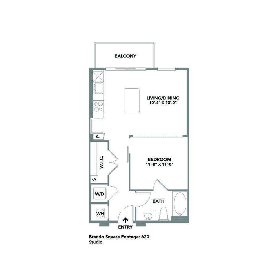 Studio • 1 Bath 3063 floor plan