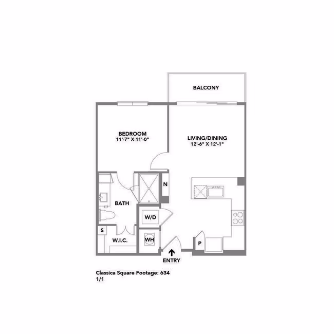 Unit 2115 1011 floor plan
