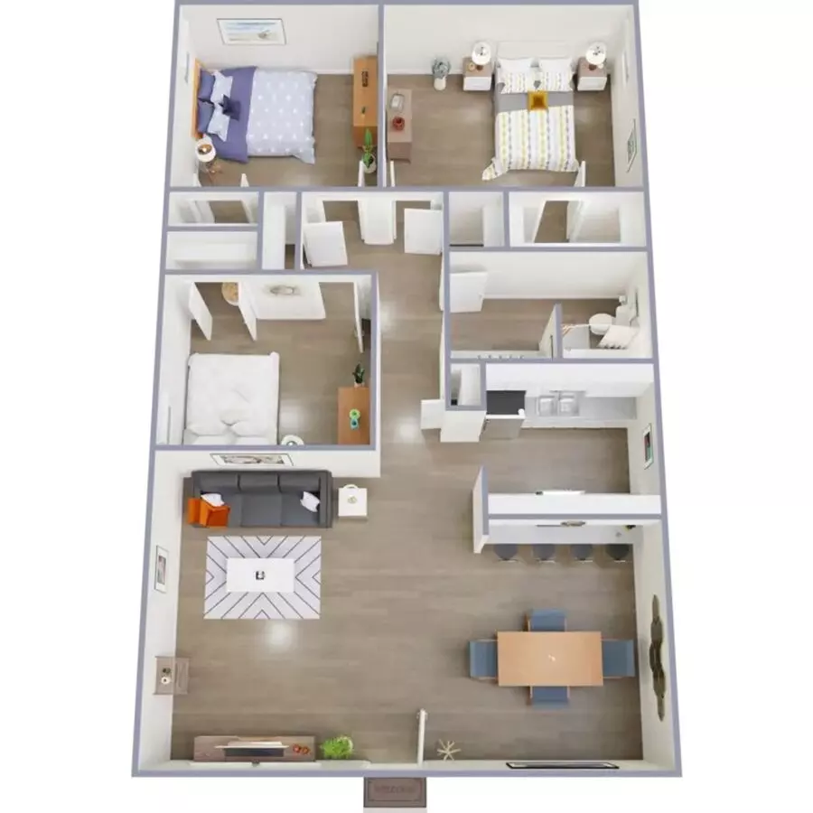 3x1 W/D 56 floor plan