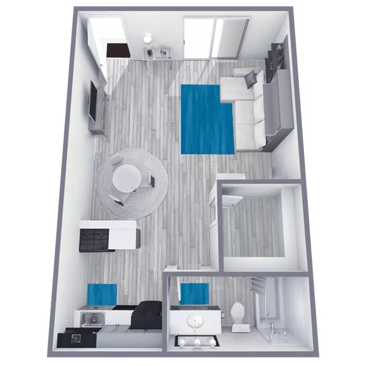 Studio • 1 Bath 107 floor plan