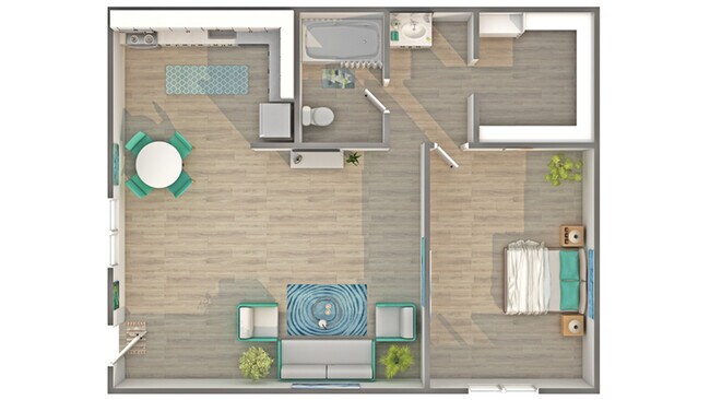 1 Bed • 1 Bath 195 floor plan