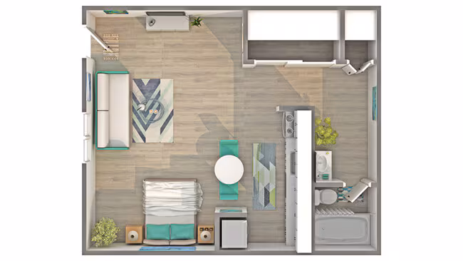 Studio • 1 Bath 169 floor plan