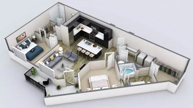 Unit 261 303 floor plan