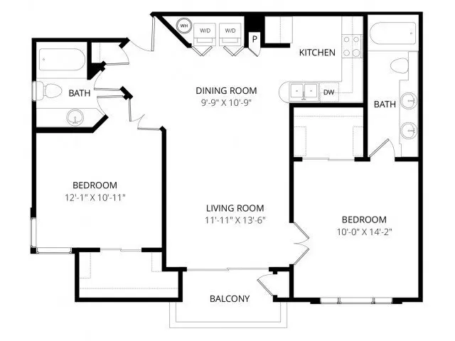 Unit 1020 B3001 floor plan