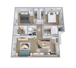 2x2 floor plan