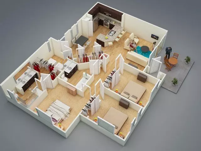 3 Beds • 2 Bath 2035 floor plan