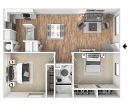 B1P-W/D floor plan