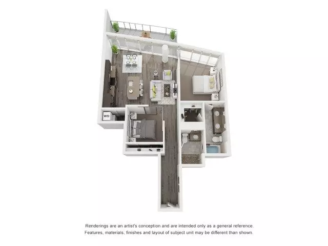 2BR/2BA 1333 floor plan