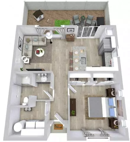 1 Bed • 1 Bath 1182 floor plan