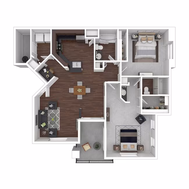 2 Beds • 2 Bath 2056 floor plan