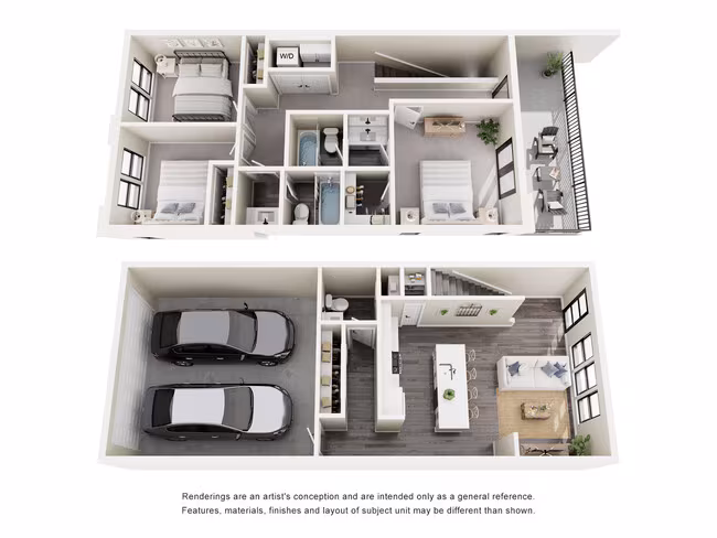 3 Beds • 2 Bath 80 floor plan