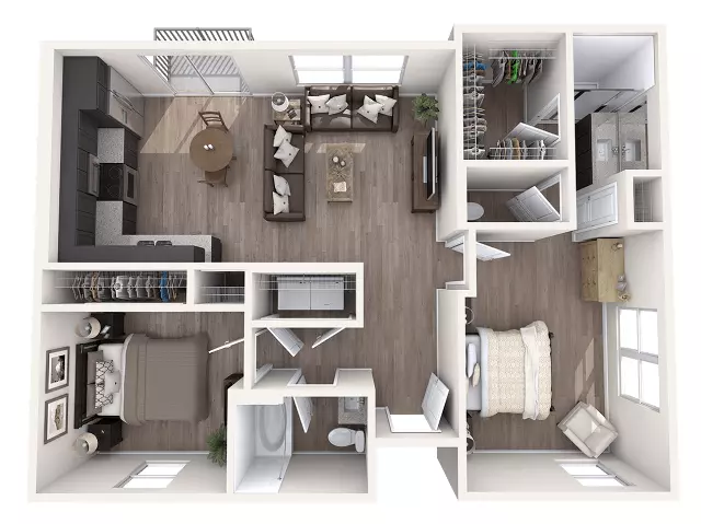 2 Beds • 2 Bath 101 floor plan