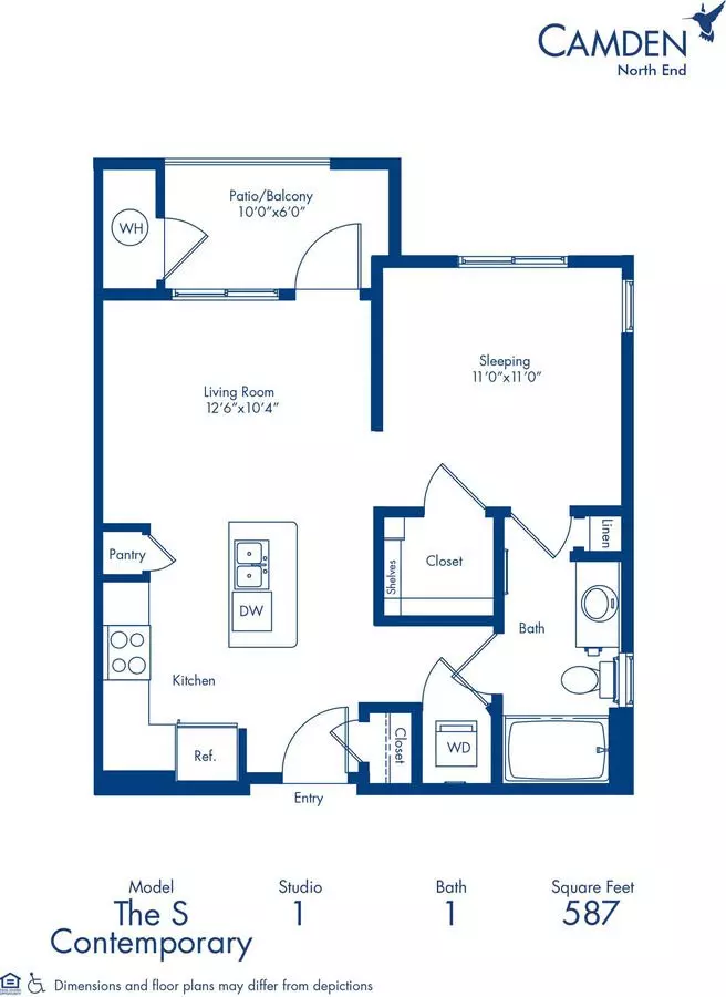 Studio • 1 Bath 2430 floor plan