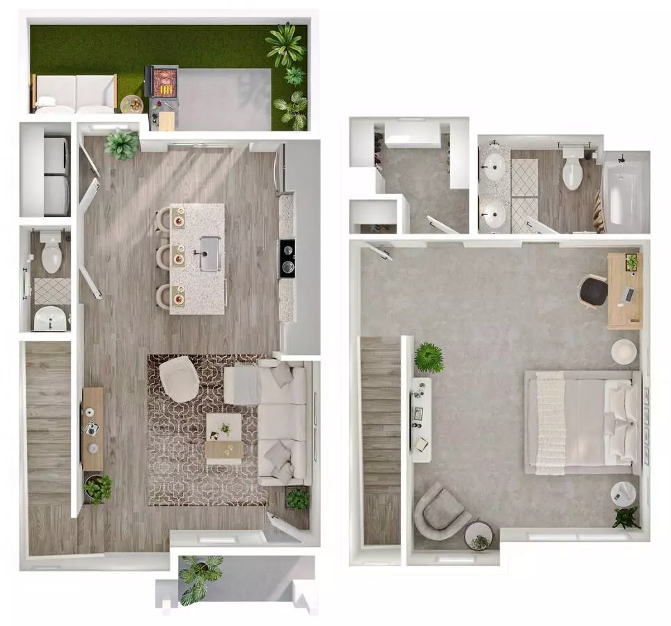 1 Bed • 1 Bath 165 floor plan