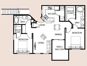 2 Beds • 2 Bath 2037 floor plan