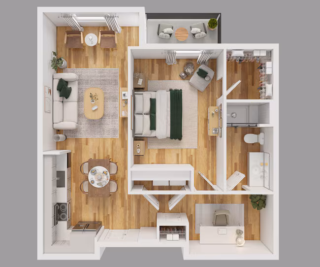 1 Bed • 1 Bath 202 floor plan