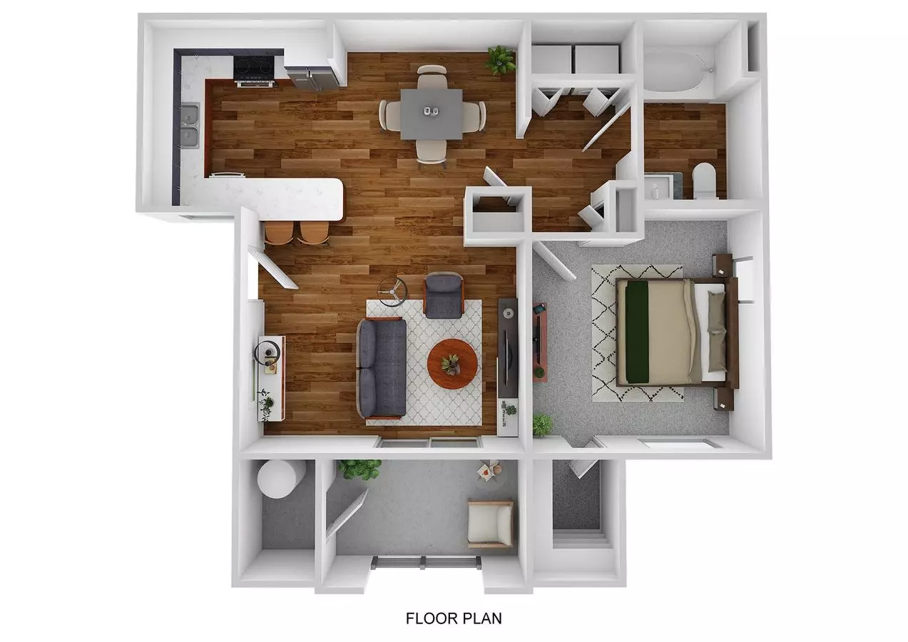 1 Bed • 1 Bath 140 floor plan