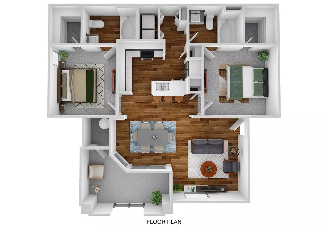 2 Beds • 2 Bath 261 floor plan
