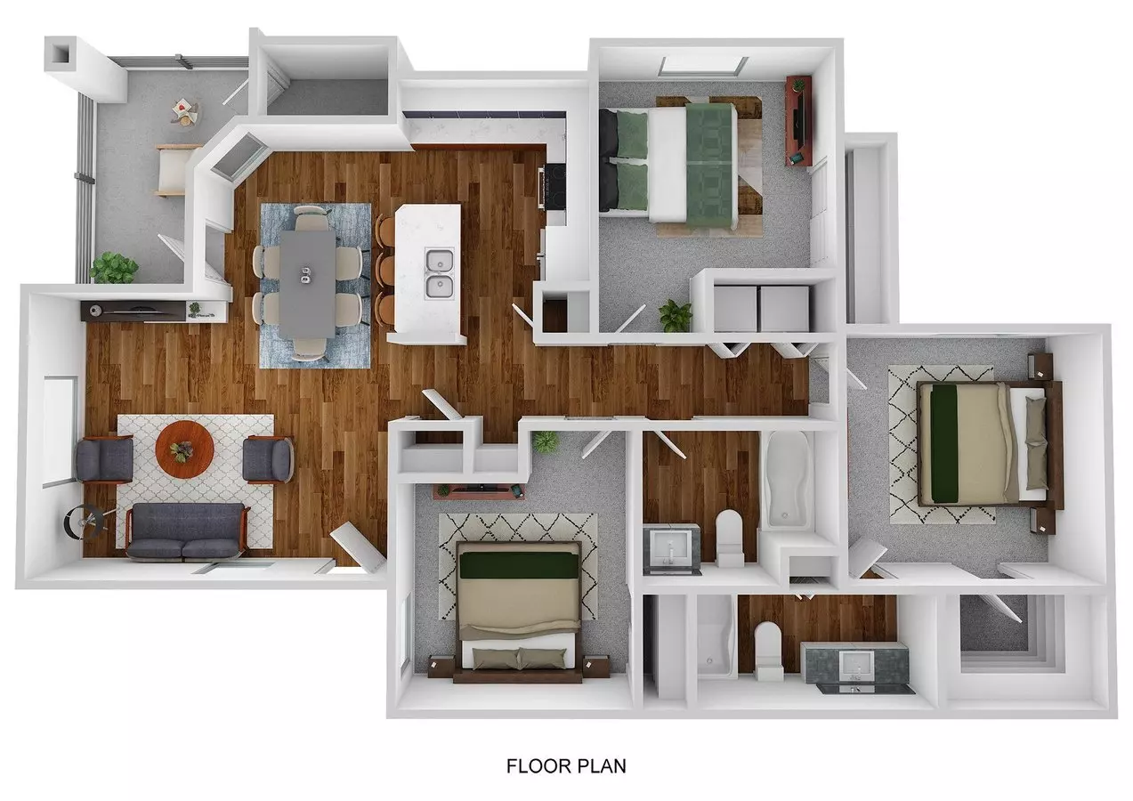 3 Beds • 2 Bath 112 floor plan