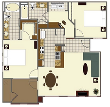 2 Beds • 2 Bath 1722 floor plan
