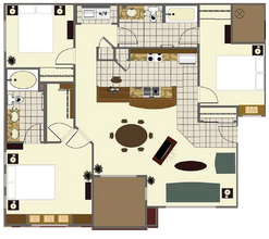 Unit 1421 3411 floor plan