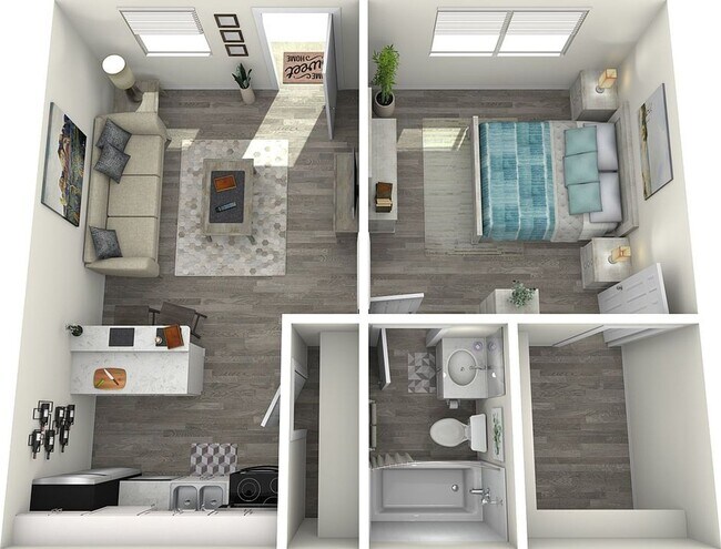 1 Bed • 1 Bath 1098 floor plan