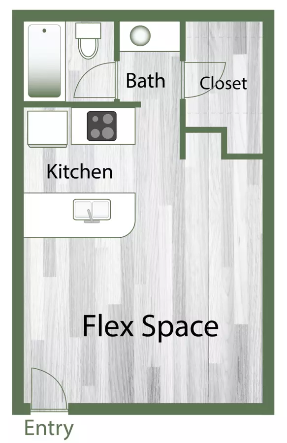 Studio • 1 Bath 237 floor plan