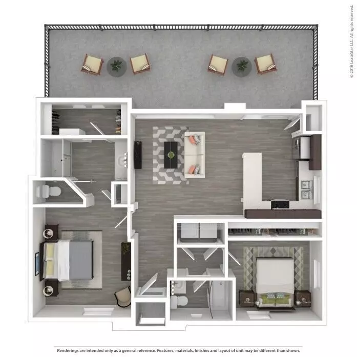 2x2 65 floor plan