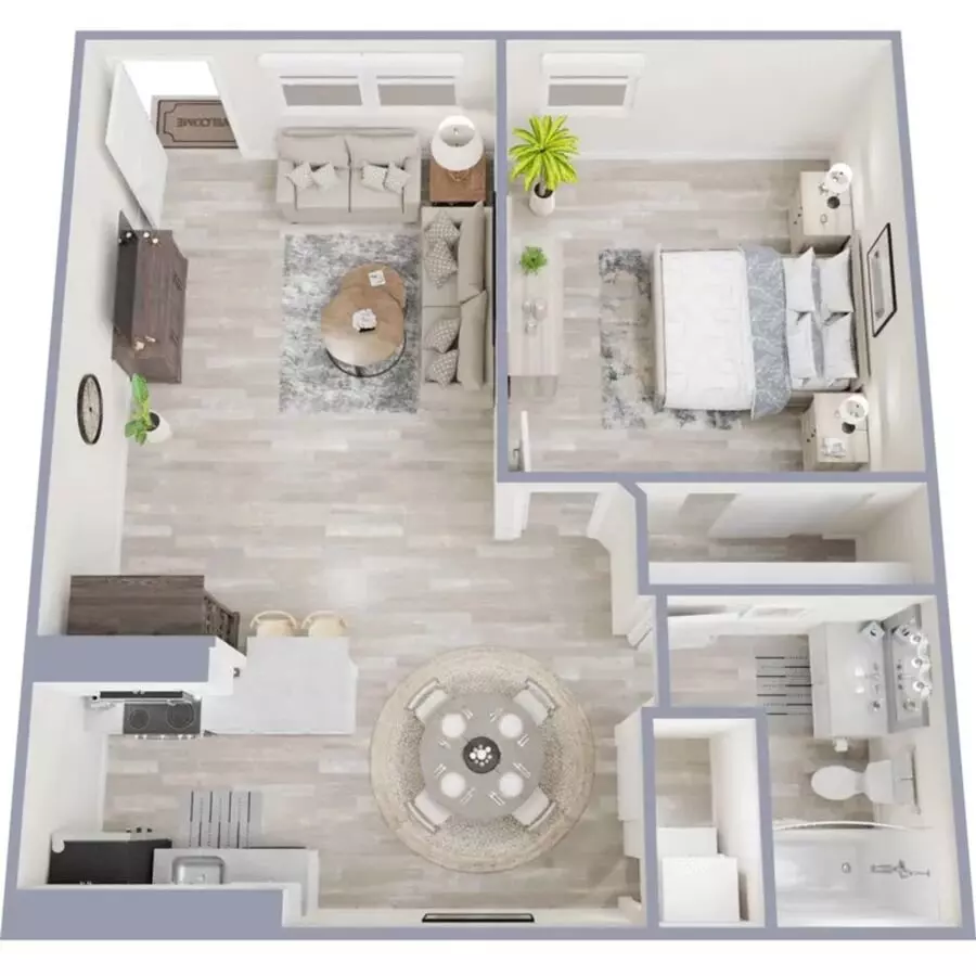 1 Bed • 1 Bath S212 floor plan