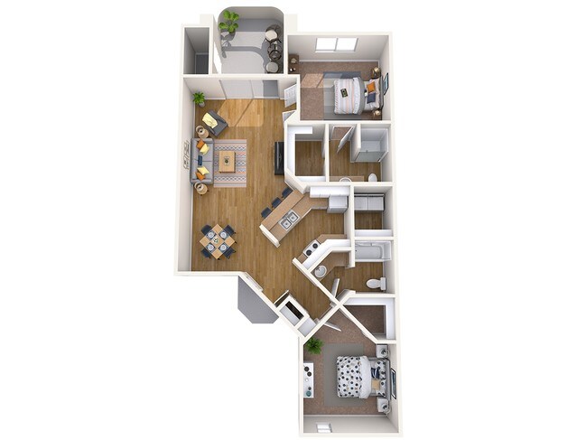 2 Beds • 2 Bath 140 floor plan