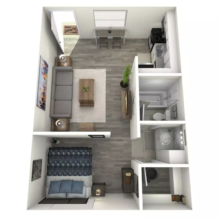 1 Bed • 1 Bath 112 floor plan