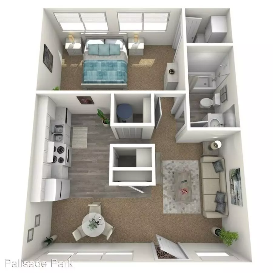1 Bed • 1 Bath A32 floor plan