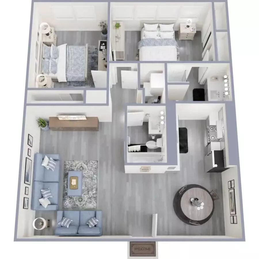 2BR/2BA A95 floor plan