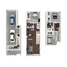 3 Beds • 2 Bath 1001 floor plan