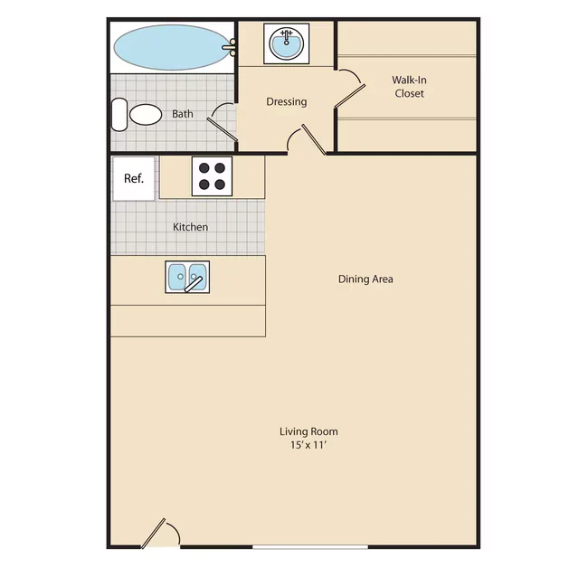 Studio 2118 floor plan