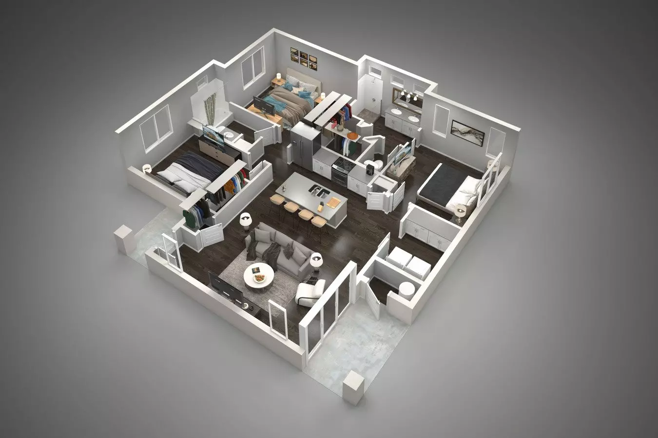 3 Beds • 2 Bath E3 floor plan