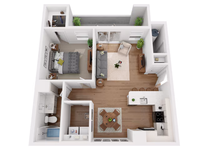 1 Bed • 1 Bath 2084 floor plan