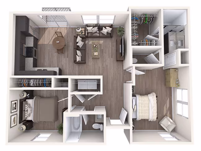 2 Beds • 2 Bath 38 floor plan