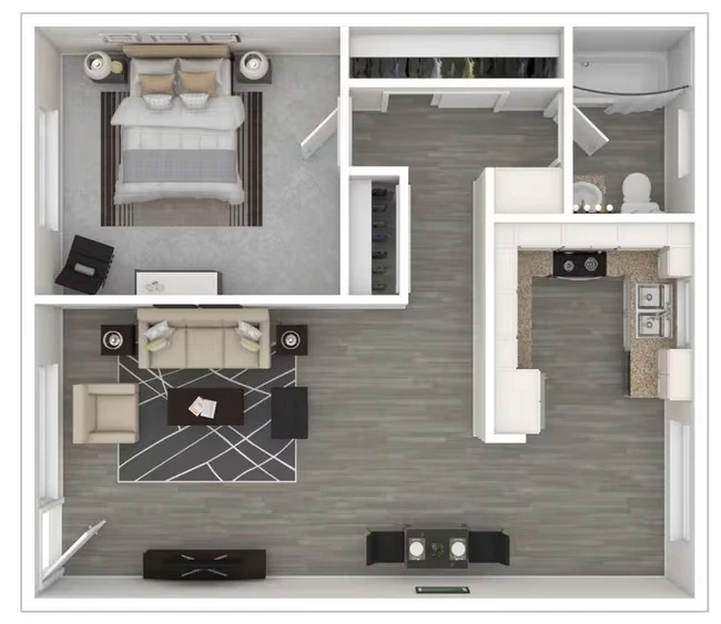 1 Bed • 1 Bath 221 floor plan