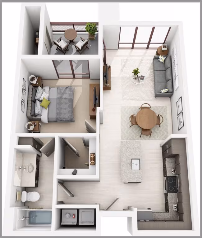 1 Bed • 1 Bath 279 floor plan