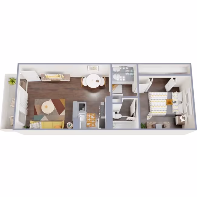 1 Bed • 1 Bath 406 floor plan