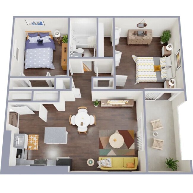 2 Beds • 2 Bath 23 floor plan