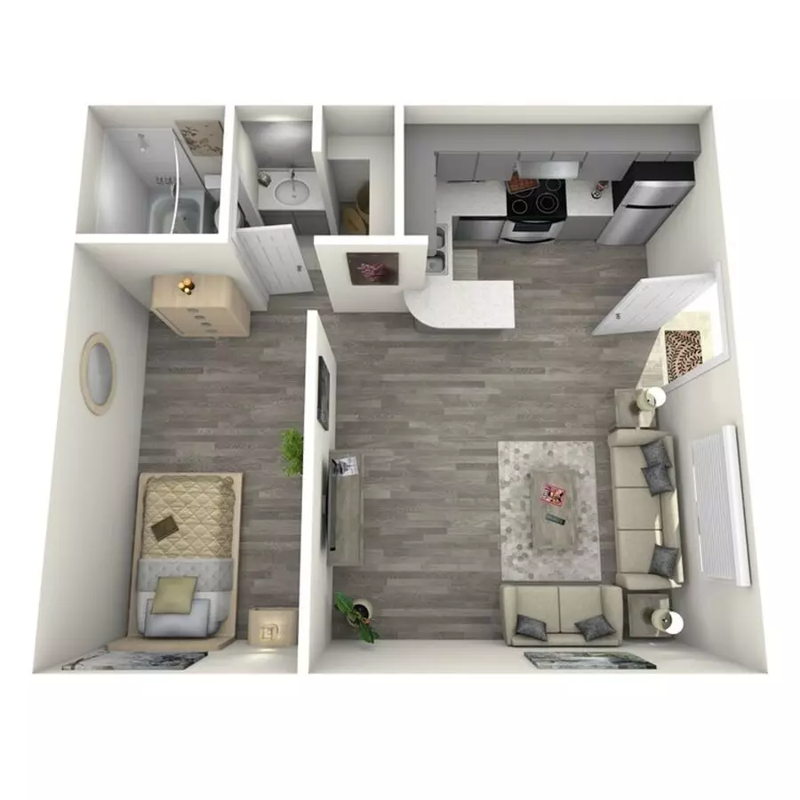 Small Studio Deluxe C107 floor plan