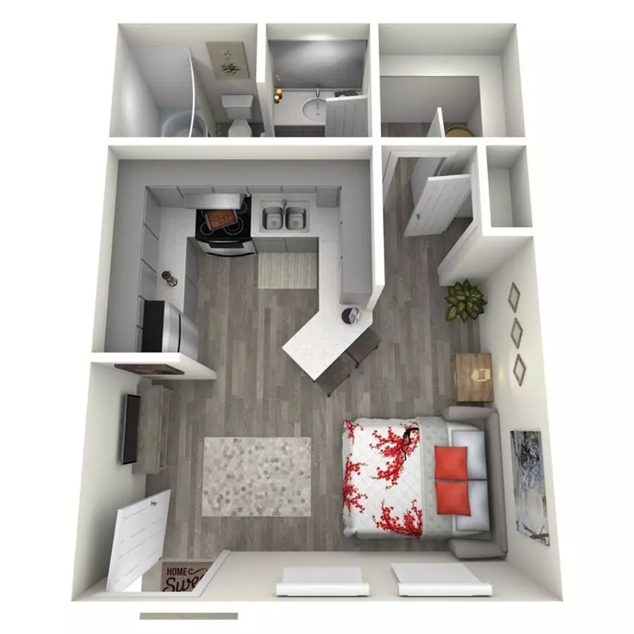Small Studio Deluxe C107 floor plan