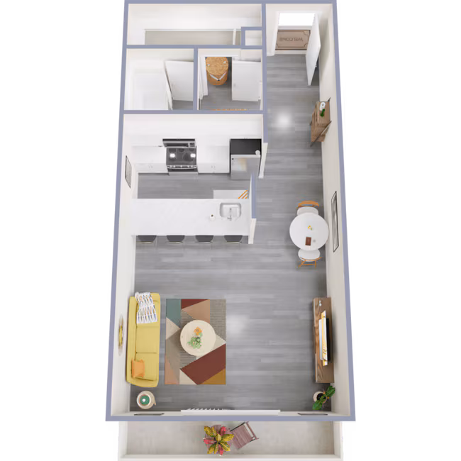 Studio • 1 Bath 10-2123 floor plan