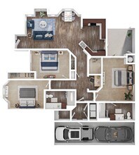 3 Beds • 2 Bath 2102 floor plan