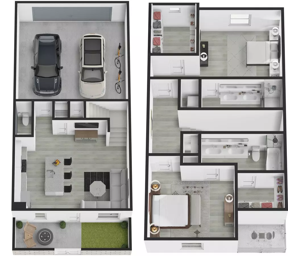 2 Beds • 2 Bath 113 floor plan