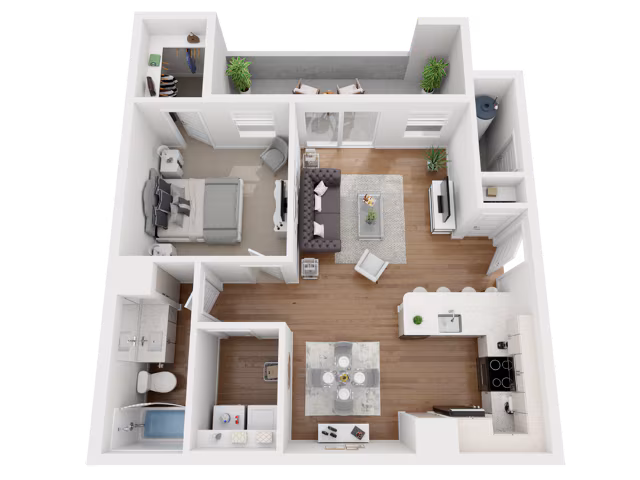 1 Bed • 1 Bath 3108 floor plan